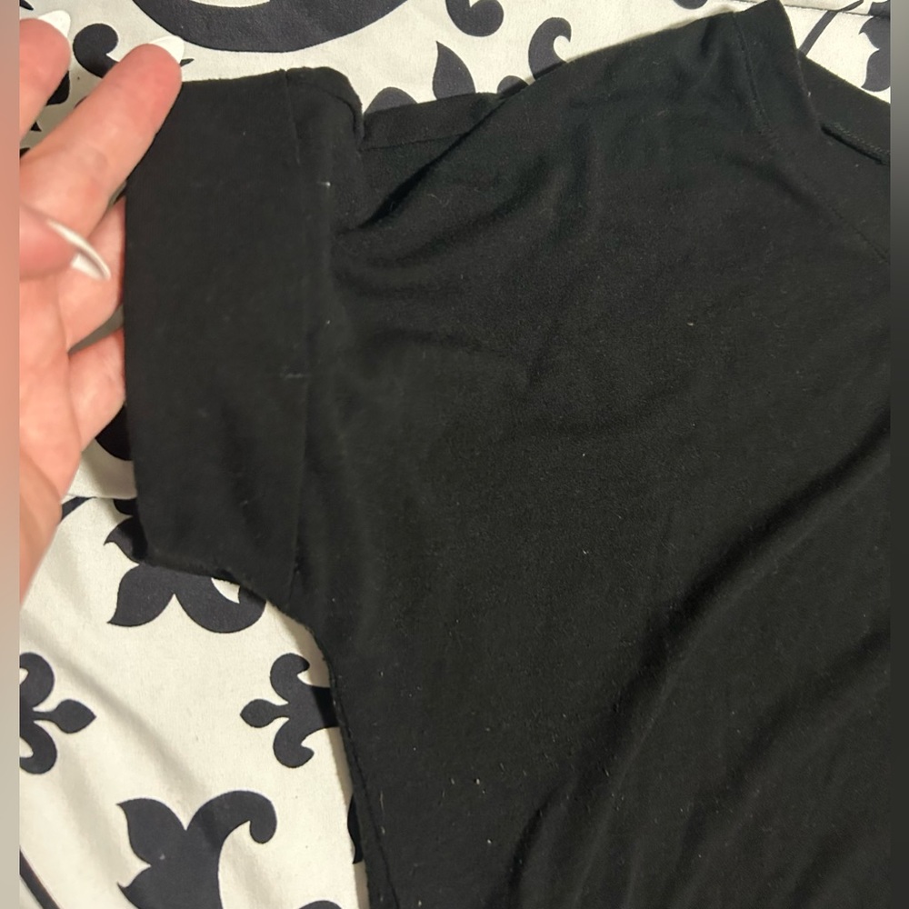 2 piece Zenana Black Pj Oversized L shirt& L short set-size L - Picture 5 of 16